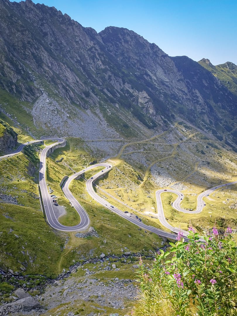 Rumunská silnice Transfăgărășan.